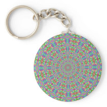 Funky Geometric 60s Pop Art Keychain