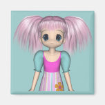 Funky Girl Anime Kid Magnet