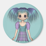 Funky Girl Anime Kid Magnet