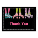 Funky Girls Roller Skating Thank You Notecard