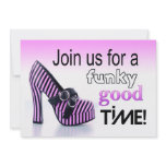 Funky Good Time Party Fashion Shoes Invitation