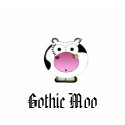 Funky Gothic Moo top for goth chicks t-shirts