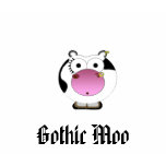 Funky Gothic Moo top for goth chicks t-shirts