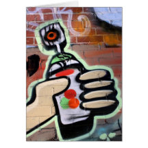 funky graffiti designs card