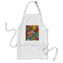 funky graffitis apron