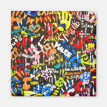 funky graffitis magnet