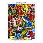 funky graffitis postcard
