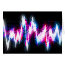 Funky Graphic EQ Audio Waveform Card