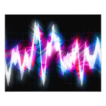 Funky Graphic EQ Audio Waveform Photo Art