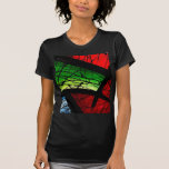 Funky Green Abstract Square Painting Tees