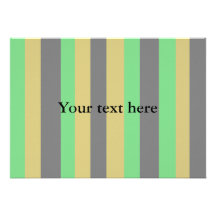 Funky green gold black stripes diagonal pattern personalised invite