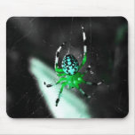 Funky Green Spider mousepads