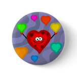Funky Hearts Pinback Button