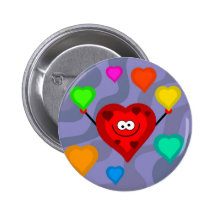 Funky Hearts Buttons
