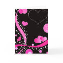 Funky hearts - Card