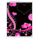 Funky hearts - Card