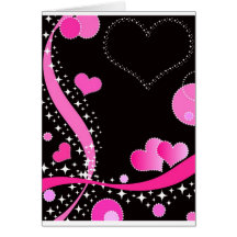 Funky hearts - Card