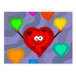 Funky Hearts Postcard
