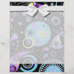 funky hippie retro abstract design flyer design