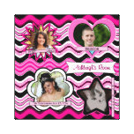 Funky Hot Pink, Black, White Photo Wall Hanging canvas prints