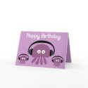 Funky Jellyfish DJ Birthday Greeting Card