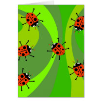 Funky Ladybugs Greeting Cards
