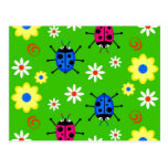 Funky Ladybugs Post Card