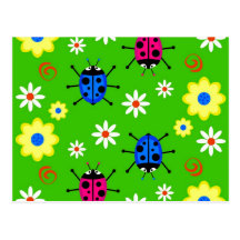 Funky Ladybugs Post Card