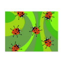 Funky Ladybugs postcards