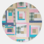 Funky Log Cabin Quilt Stickers