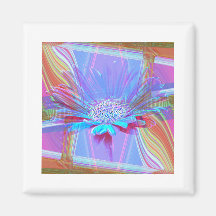 Funky Marigold Collage Magnets