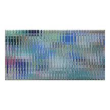 Funky Metallic Glass Abstract Custom Photo Card