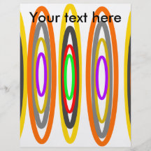 Funky modern yellow circles custom flyer