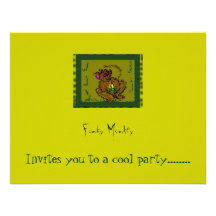 Funky  Monkey Custom Invitation