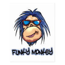 Funky Monkey Post Card