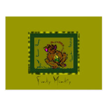Funky  Monkey Post Cards