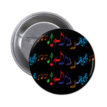 Funky Music Notes Pin