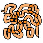 Funky Orange Glass Snake. Vector Art. Custom photo sculptures