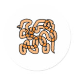 Funky Orange Glass Snake. Vector Art. Custom stickers