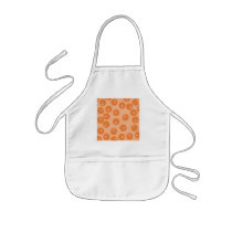 Funky orange retro pattern. apron