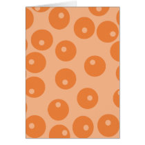 Funky orange retro pattern. cards