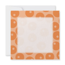 Funky orange retro pattern. personalized announcements