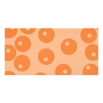 Funky orange retro pattern. photo greeting card
