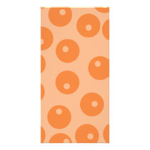 Funky orange retro pattern. photo cards