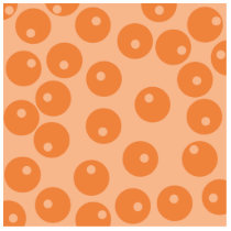 Funky orange retro pattern. photo cutouts