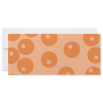 Funky orange retro pattern. rack card