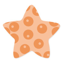 Funky orange retro pattern. stickers