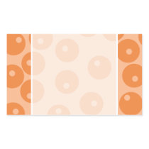 Funky orange retro pattern. rectangular stickers
