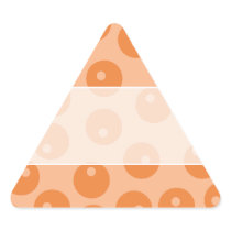 Funky orange retro pattern. sticker