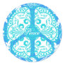 Funky Peace Sign Round Stickers